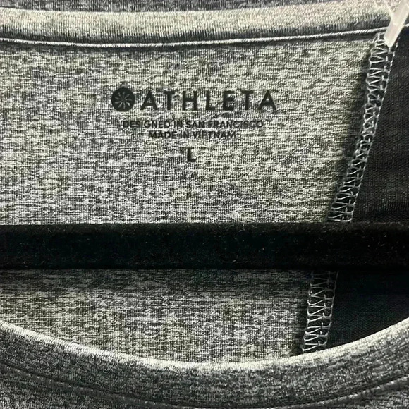 NWOT Athleta Gray Long Sleeve Shirt-Large - Picture 4 of 6